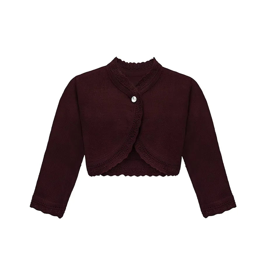 Baby Knit Button Detailed Bolero Cardigan