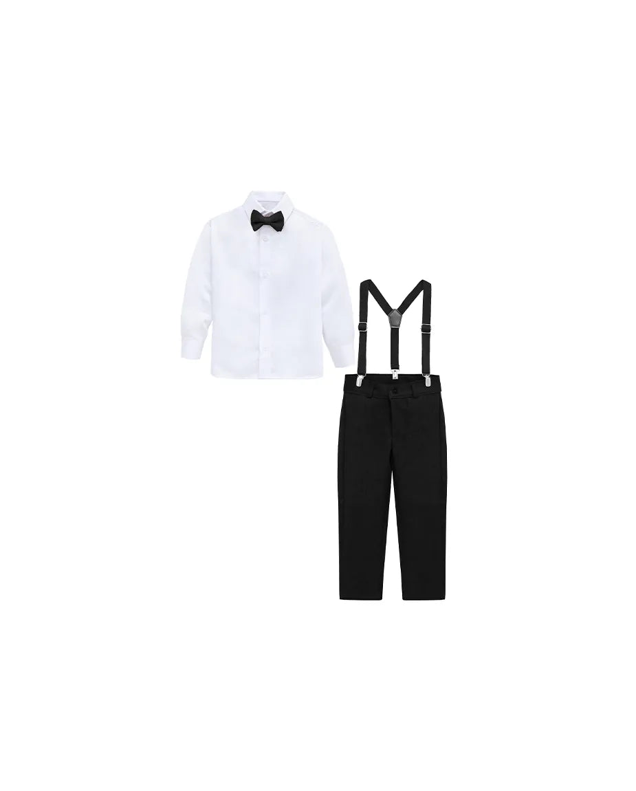 Boys Formal Slim Fit 4 Piece Pant Set
