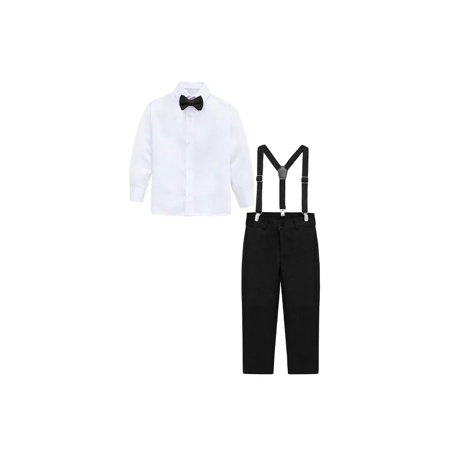Boys Formal Slim Fit 4 Piece Pant Set