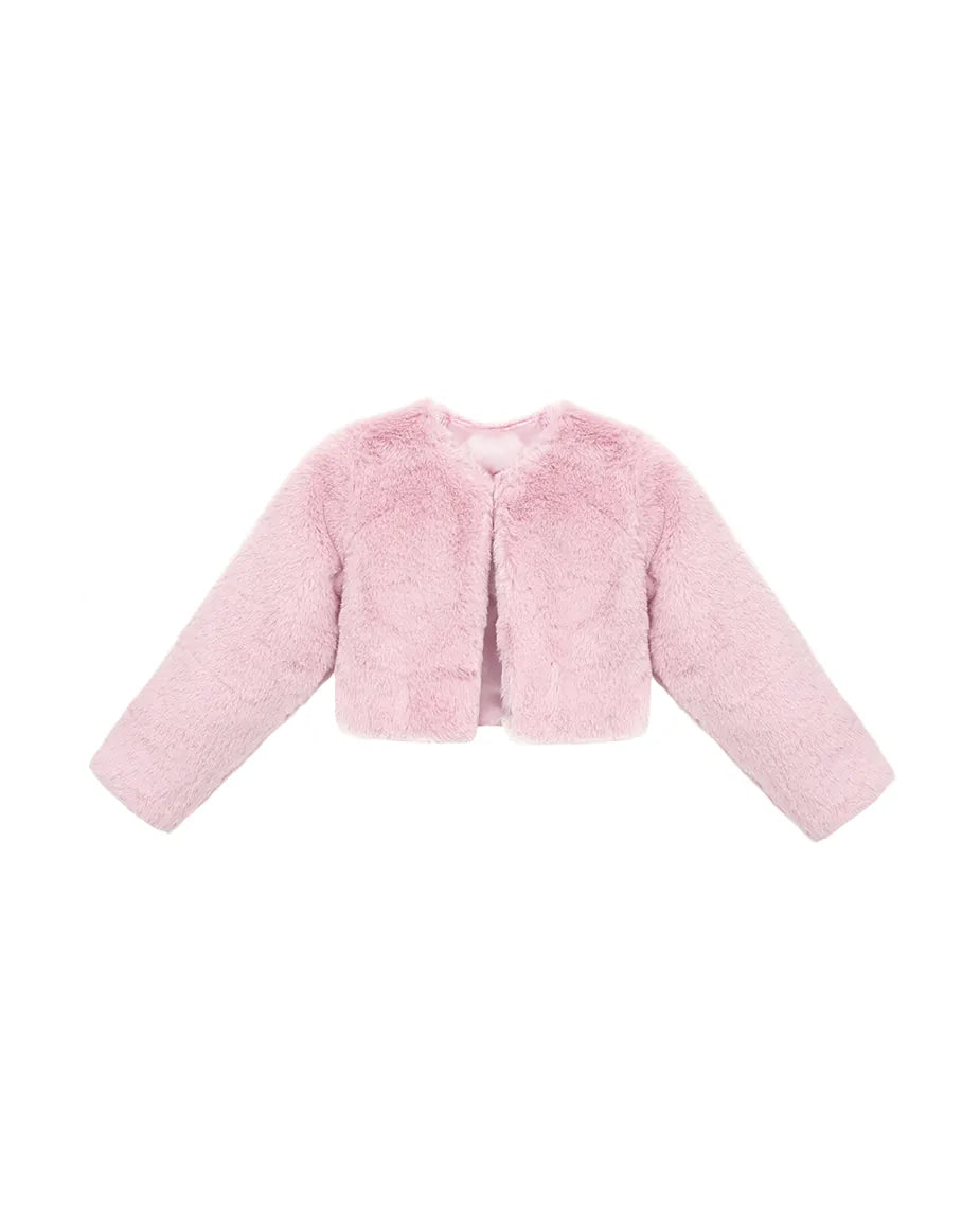 Girls Cozy Crewneck Bolero Cardigan