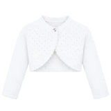 Girls Patterned Knit Bolero Cardigan