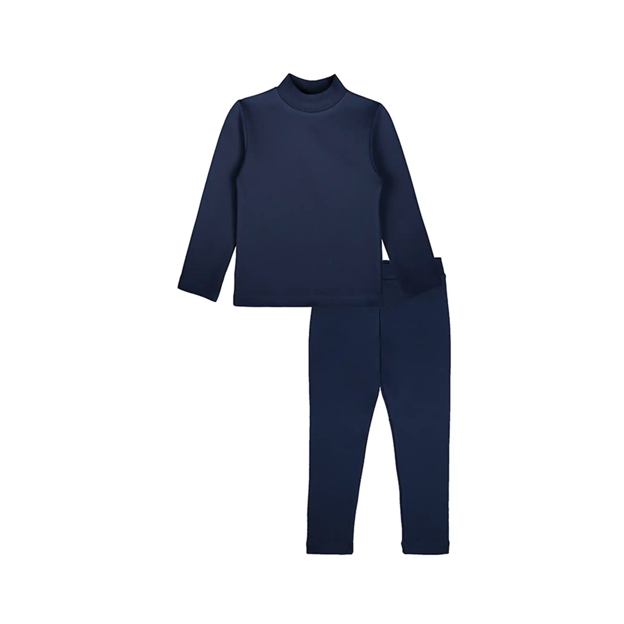 Girls Long Sleeve Mock Turtleneck Shirt and Leggings Set, Girls' Clothing Sets