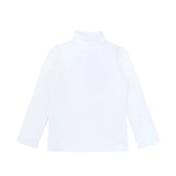 Little Girls Cotton Long Sleeve Basic Turtleneck T-Shirt