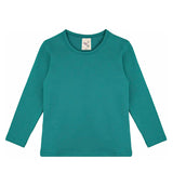 Little Girls Cotton Long Sleeve Basic Crewneck T-Shirt