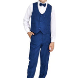 Toddler & Youth Boys 4 Piece Formal Suit Set V-Neck Vest White Dress Shirt Dress Pants and Bowtie 1-5 Years