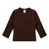 Baby Girls' Basic Long Sleeve Round Neck T-Shirt