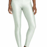 Girls Shiny High Waisted Leggings – Dance & Gymnastics Stretch Tights