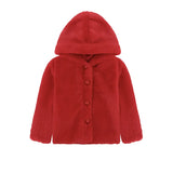 Girl Button Down Hooded Cardigan Jacket