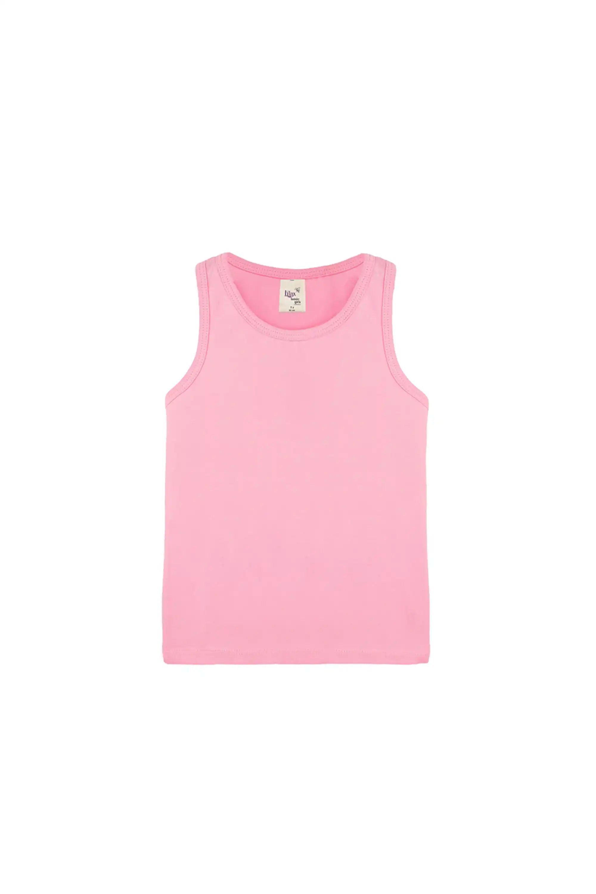 Girls' Soft Solid Cotton Blend Racerback Tank Top