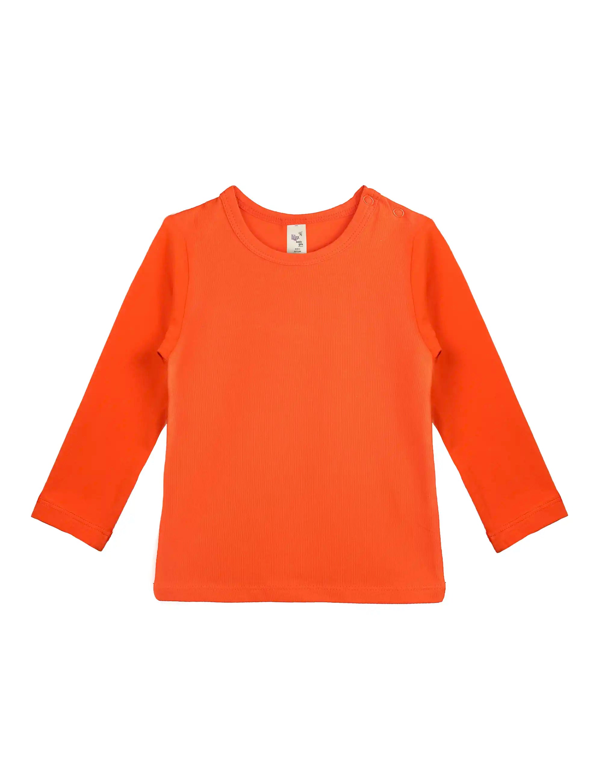 Baby Girls' Basic Long Sleeve Round Neck T-Shirt