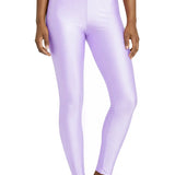 Girls Shiny High Waisted Leggings – Dance & Gymnastics Stretch Tights