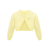 Baby Flower Detailed Buttoned Bolero Cardigan