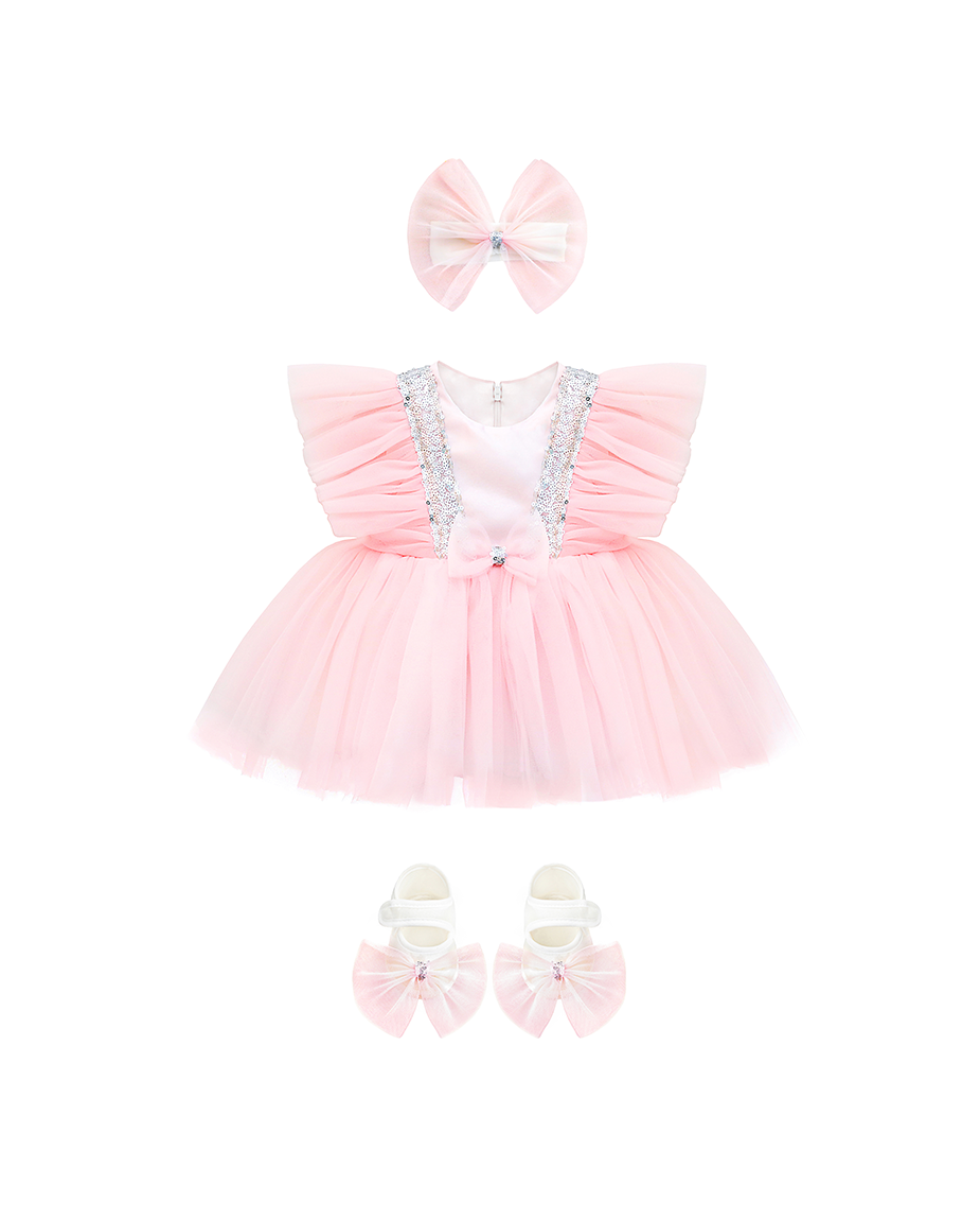 Baby Sequined Tulle Party Dress Set