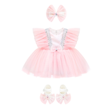 Baby Sequined Tulle Party Dress Set