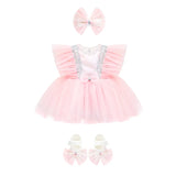 Baby Sequined Tulle Party Dress Set