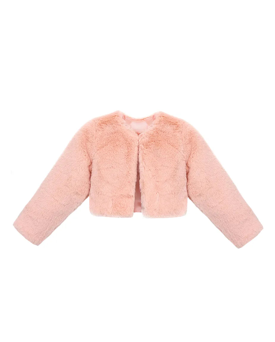 Girls Cozy Crewneck Bolero Cardigan