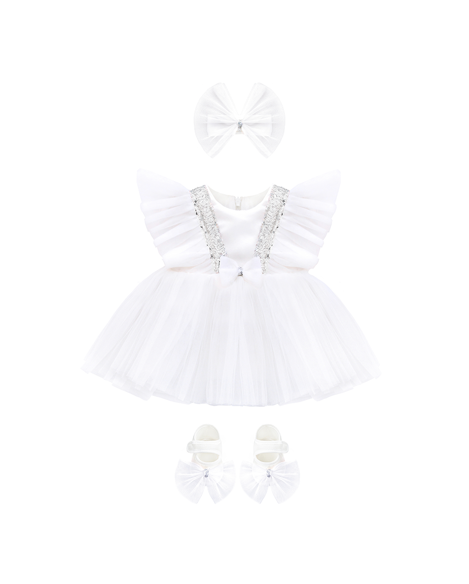 Baby Sequined Tulle Party Dress Set