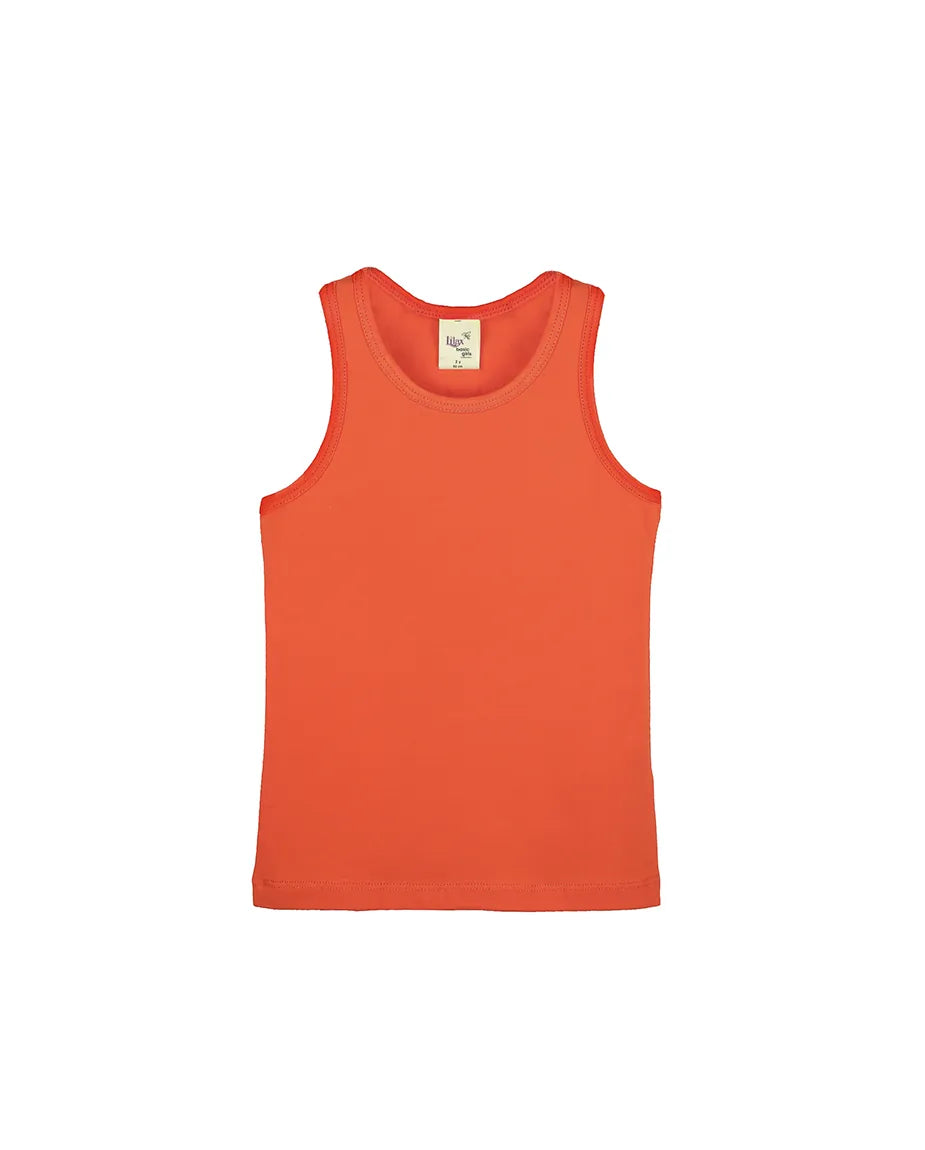 Little Girls Cotton Basic Racerback Tanktop