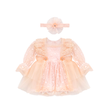 Baby Girls' Lace Floral Embroidered Dress