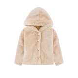 Girl Button Down Hooded Cardigan Jacket