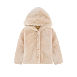 Girl Button Down Hooded Cardigan Jacket