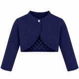 Girls Patterned Knit Bolero Cardigan
