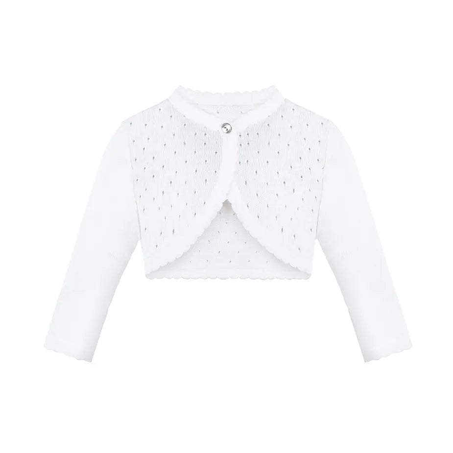 Girls Patterned Knit Bolero Cardigan