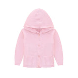 Baby Hooded Button Down Knit Cardigan Sweater