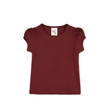 Baby Cotton Puff Sleeve Basic Crewneck T-Shirt