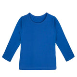 Little Girls Cotton Long Sleeve Basic Crewneck T-Shirt