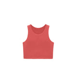 Girls' Double Lined Sleeveless Basic Crop Tank Top