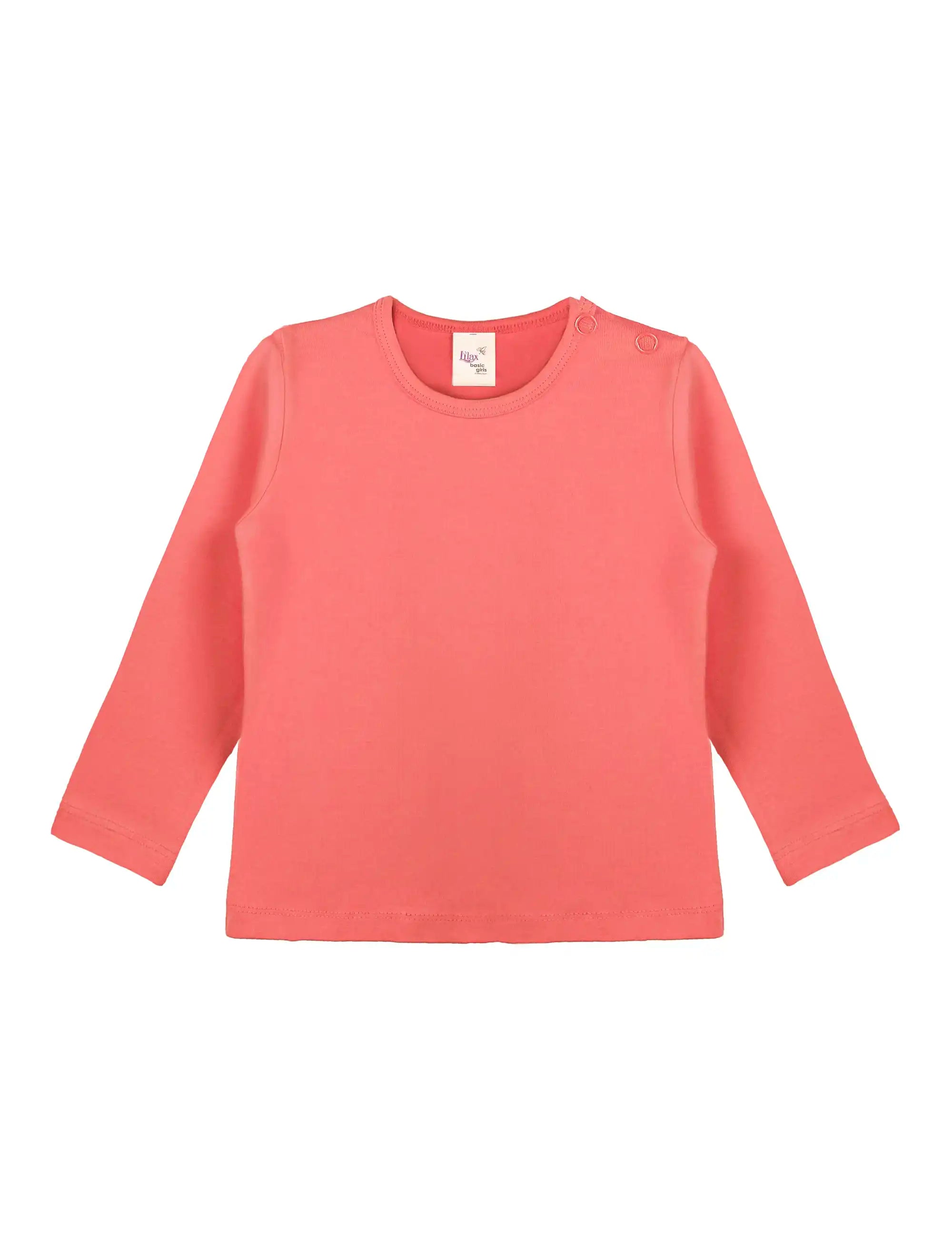 Baby Girls' Basic Long Sleeve Round Neck T-Shirt