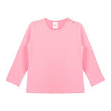 Baby Girls' Basic Long Sleeve Round Neck T-Shirt