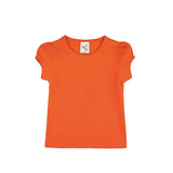 Girls' Basic Cotton T-Shirt  Short Puff Sleeve Crewneck / Toddler
