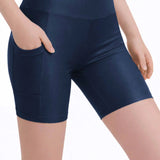 Lilax Girls Athletic Shorts with Pocket High Waisted Biker Shorts for Dance Yoga Gymnastics
