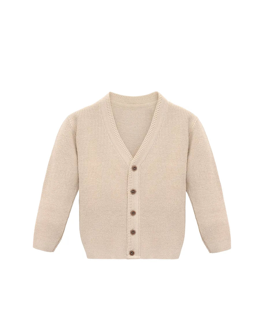 Boys Classic Knit V-Neck Cardigan Sweater