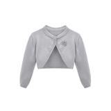 Baby Flower Detailed Buttoned Bolero Cardigan