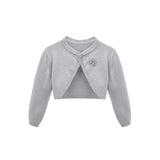 Baby Flower Detailed Buttoned Bolero Cardigan