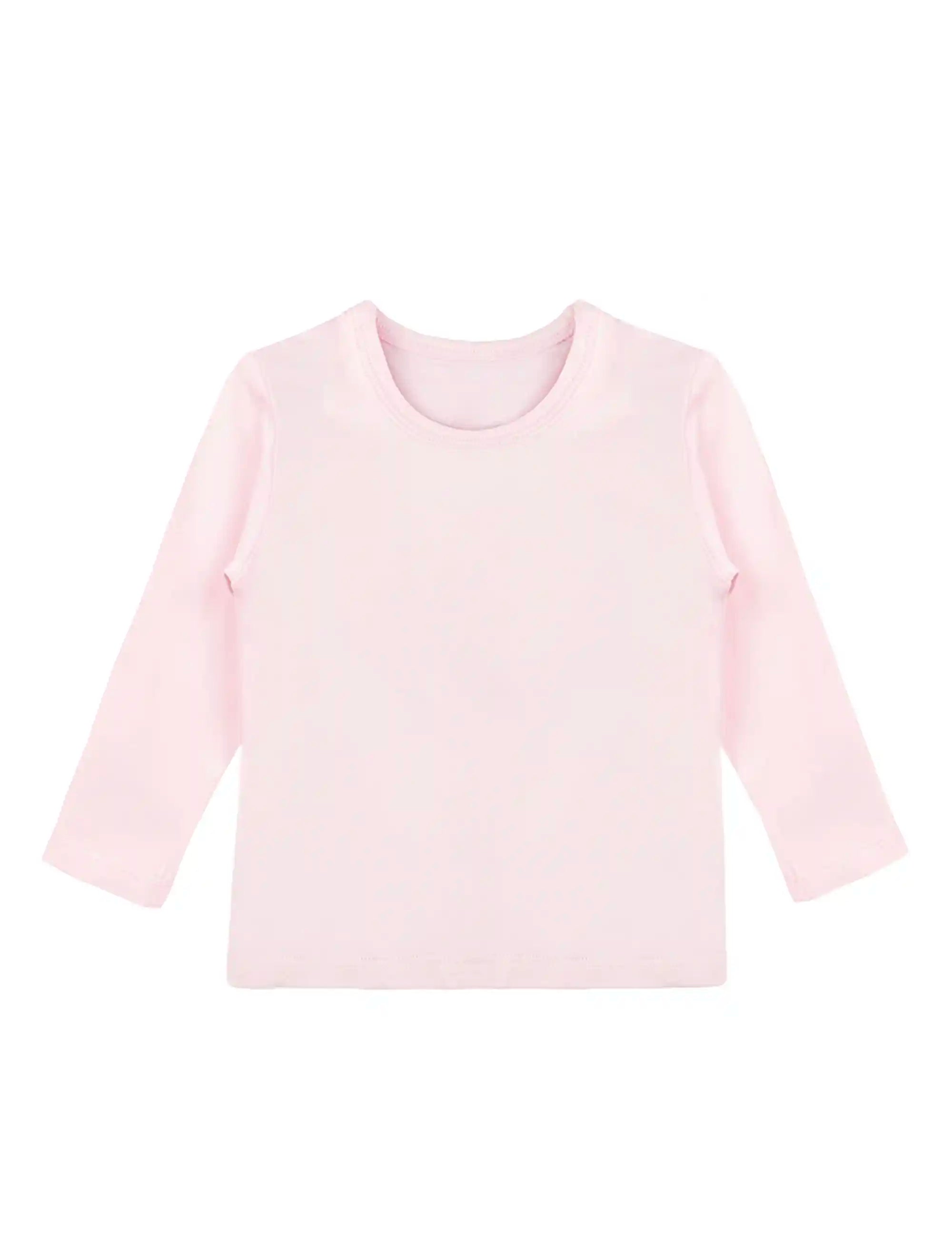 Girls' Basic Crewneck Long Sleeve Cotton T-Shirt / 11-12 Years