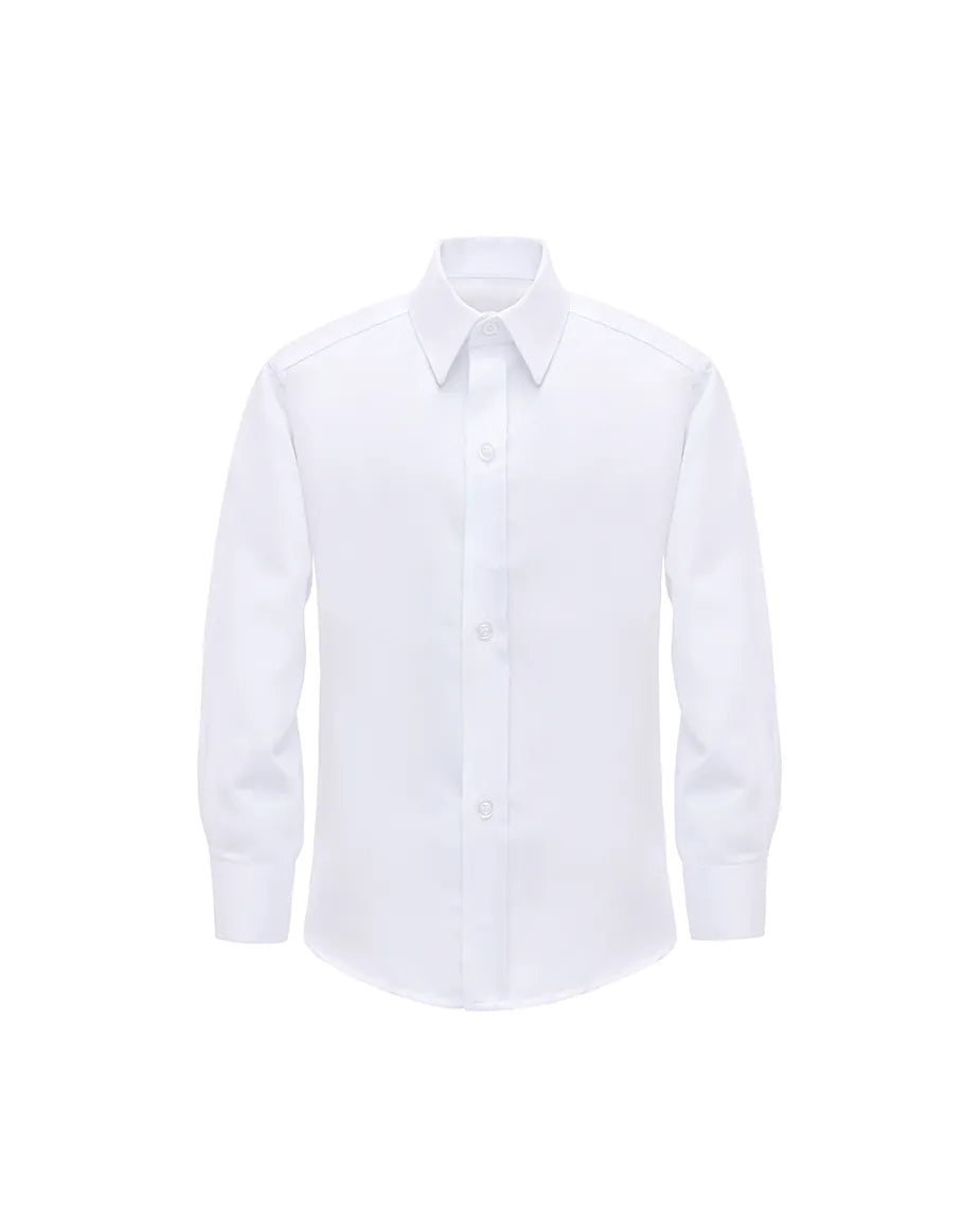 Boys' Button Down Shirt Solid Long Sleeve Dress Shirt