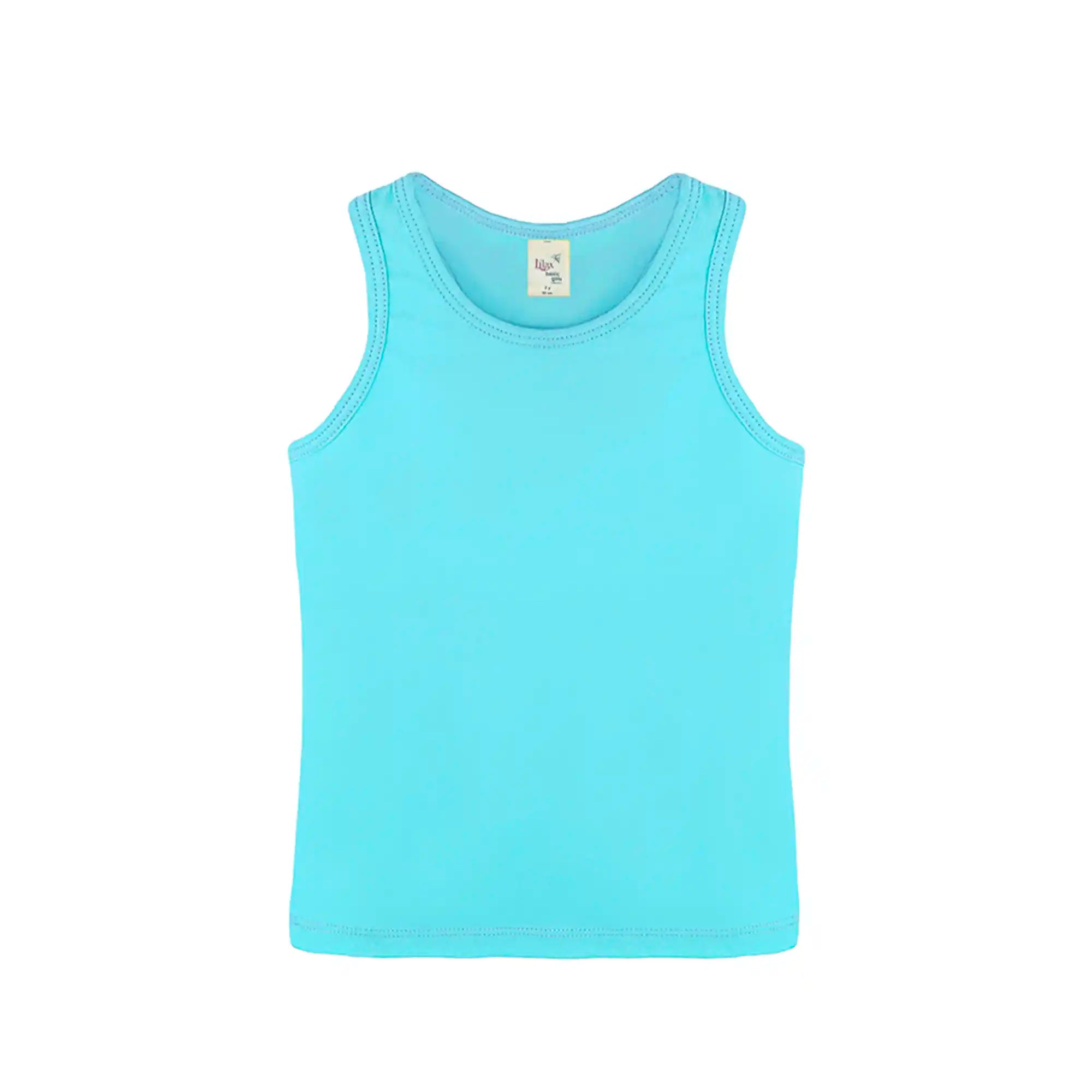 Girls' Soft Solid Cotton Blend Racerback Tank Top