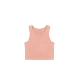 Girls' Double Lined Sleeveless Basic Crop Tank Top