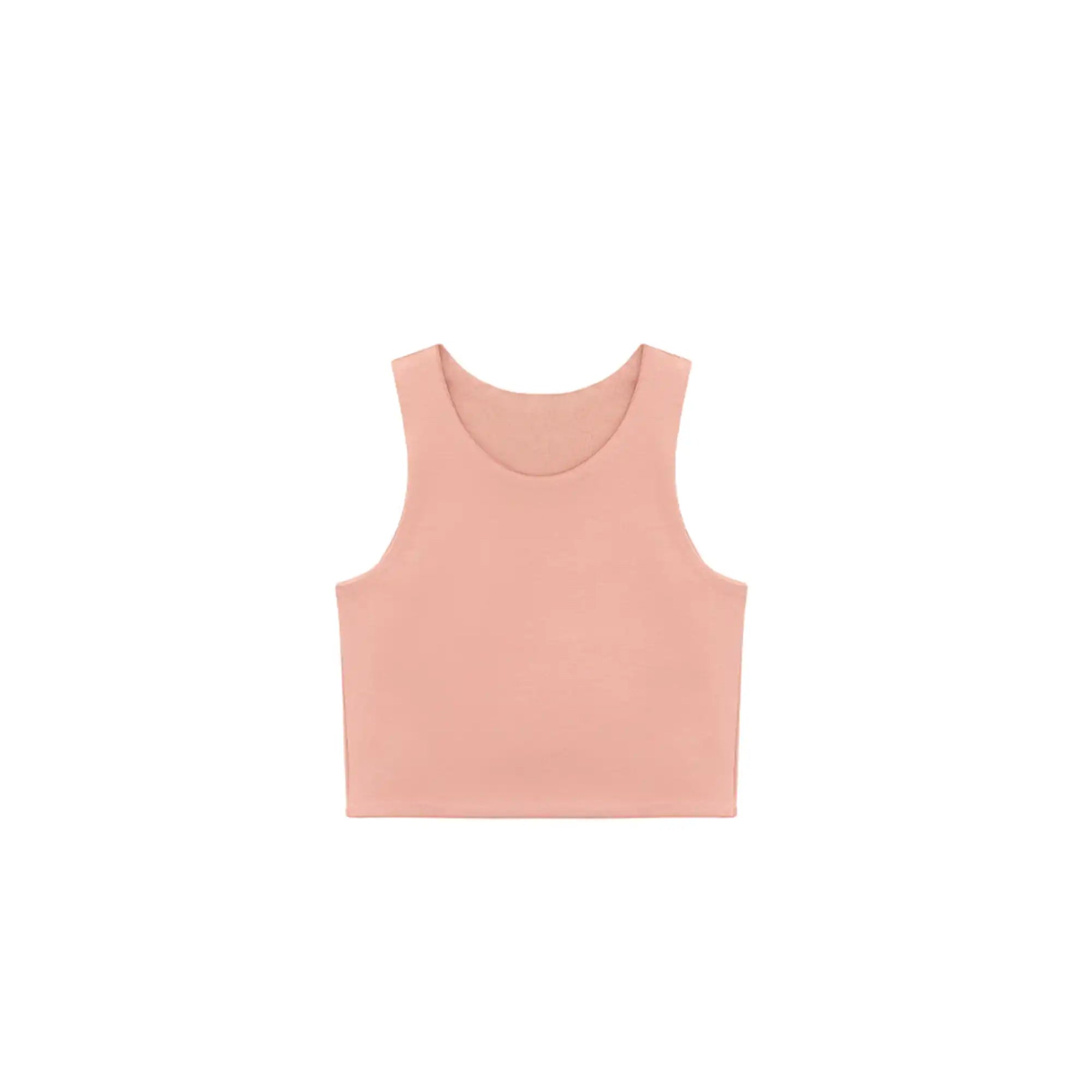 Girls' Double Lined Sleeveless Basic Crop Tank Top