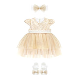 Baby Sparkling Polka Dot Tulle Dress Set