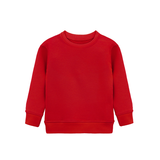 Boys Basic Crewneck Long Sleeve Pullover Cotton Kids Sweatshirt