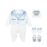 Newborn Baby Cotton 5-Piece Satin Detailed Take Me Home Set