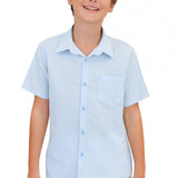 Boys' Button Down Shirt Solid Short Sleeve Classic Solid Oxford Dress Shirt
