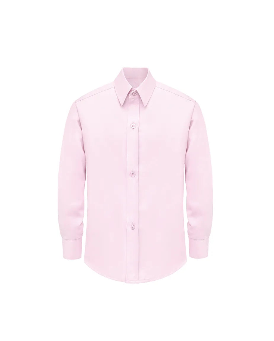 Boys' Button Down Shirt Solid Long Sleeve Dress Shirt