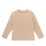 Little Girls Cotton Long Sleeve Basic Crewneck T-Shirt