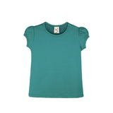 Baby Cotton Puff Sleeve Basic Crewneck T-Shirt